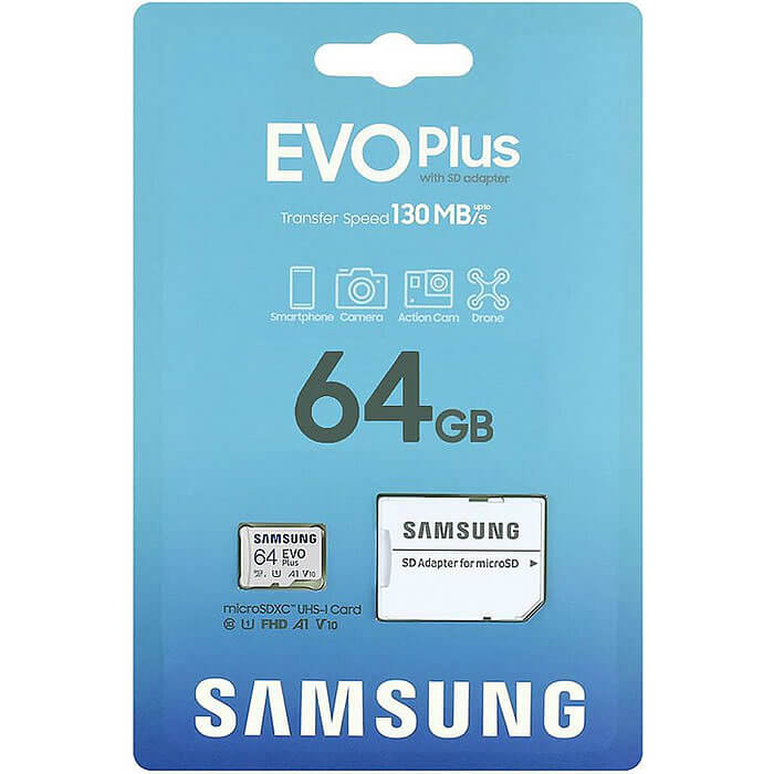 Samsung 64GB EVO Plus microSDXC Memory Card