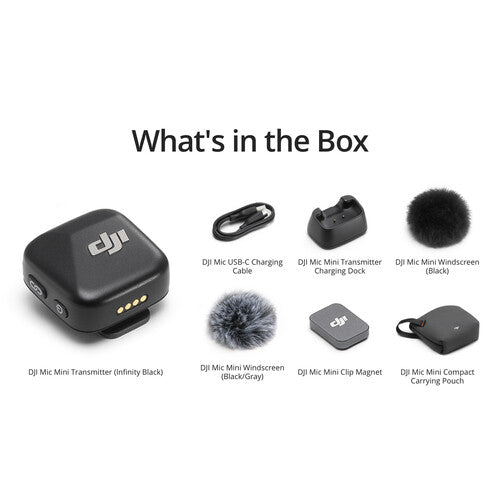 DJI Mic Miniトランスミッター(インフィニティブラック) ✓ Shop DJI Mic Mini Transmitter (Infinity Black) | USA