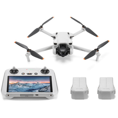DJI Mini 3 Drone with DJI RC Controller | Fly More Combo with 3 Batteries, Charging Hub, More