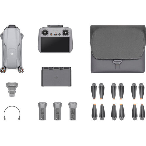DJI Air 3 Drone | DJI RC 2 Controller | Fly More Combo with Three Batteries, Charging Hub, More