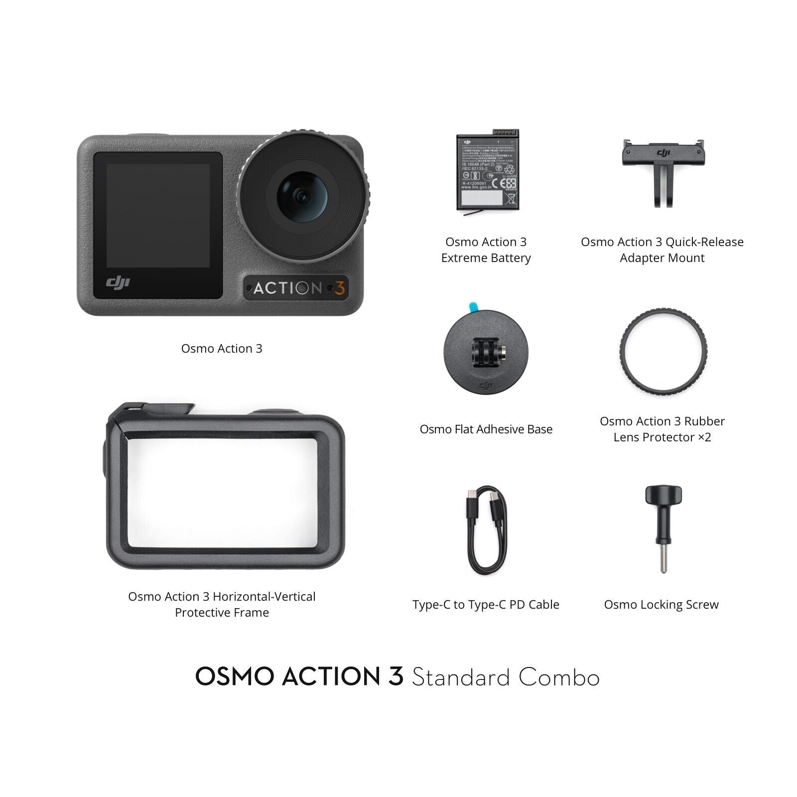 Osmo Action 3 Standard Combo-新品 DJI Osmo Action 3 Standard Combo – Camrise