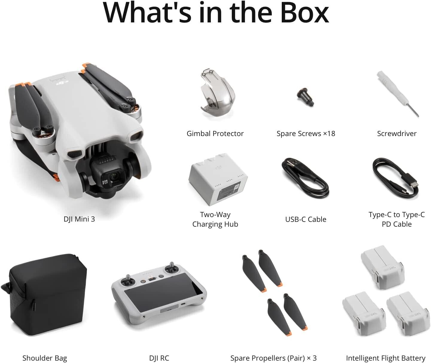 DJI Mini 3 Fly More Combo (DJI RC) (Refurbished)