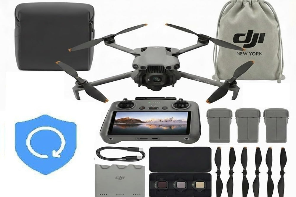 DJI Mini 5 Pro Fly More Combo with DJI RC 2, Drone with 4K Video, 36 Mins Flight Time, 3 Batteries Bundle with 12 DJI NY Pouch, Included 1 year NYC Care Plan