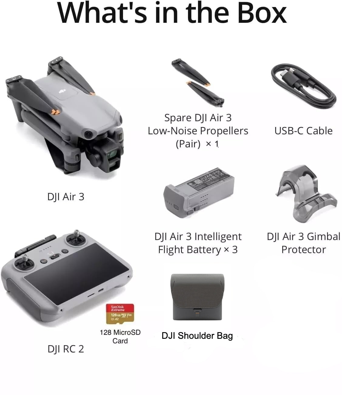 DJI Air 3 Drone Fly More Pro Bundle (Certified Refurbished)