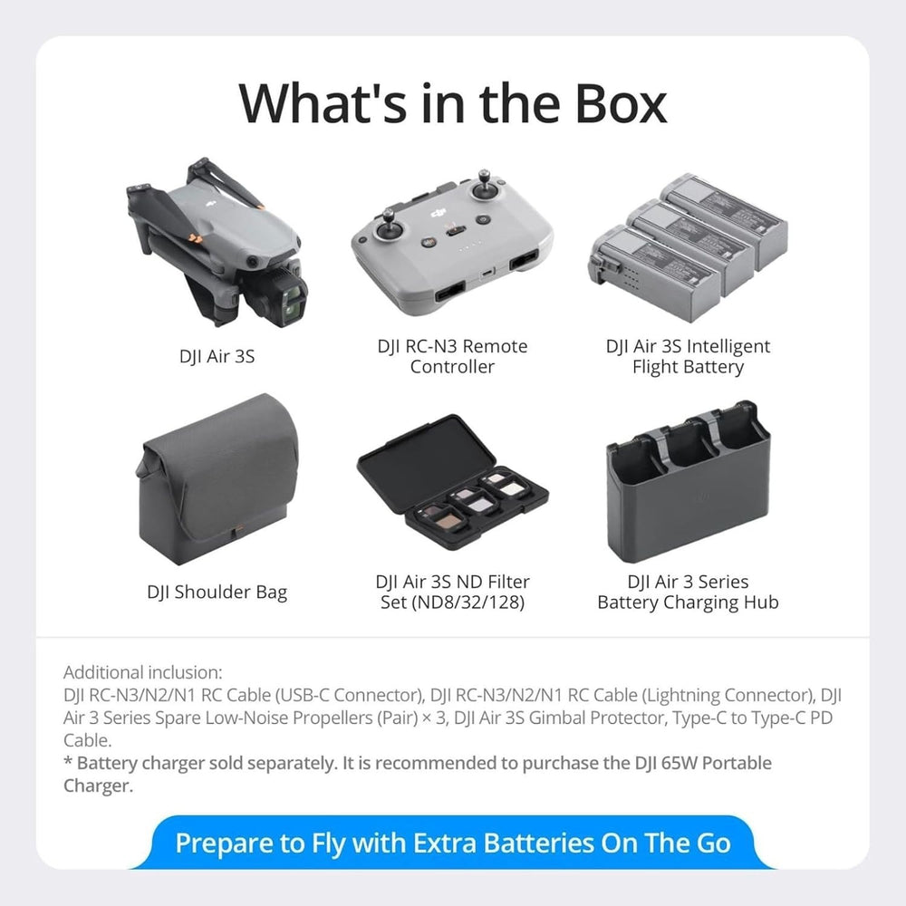 DJI Air 3S Fly More Combo (DJI RC-N3) (Refurbished)