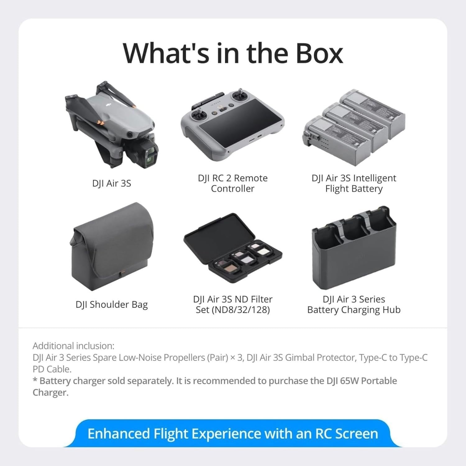 DJI Air 3S Fly More Combo (DJI RC 2) (Refurbished)
