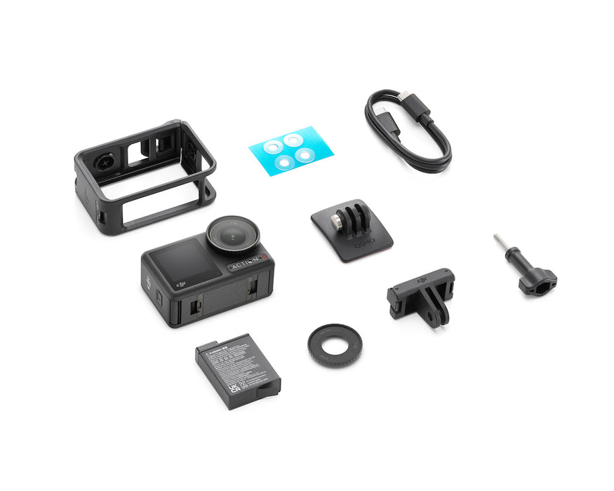  DJI Osmo Action 4 Standard Combo - 4K/120fps Waterproof Action  Camera with a 1/1.3-Inch Sensor, Stunning Low-Light Imaging, 10-bit & D-Log  M Color Performance, Long-Lasting 160 Mins, Outdoor Camera 