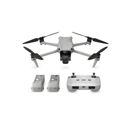 DJI Air 3 Drone | RC-N2 Controller | Fly More Combo with Three Batteries, Charging Hub, More
