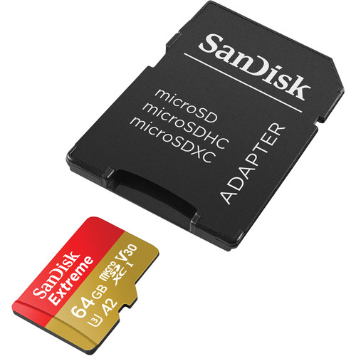 SanDisk micro sd Extreme 64GB + Adapter  A2 60/160