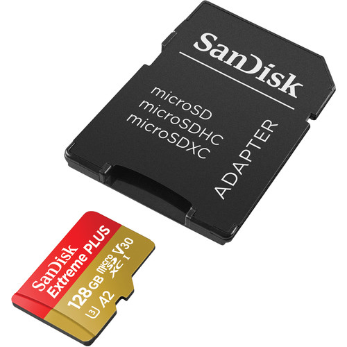 SanDisk micro sd Extreme plus 128GB + Adapter  a2 v30