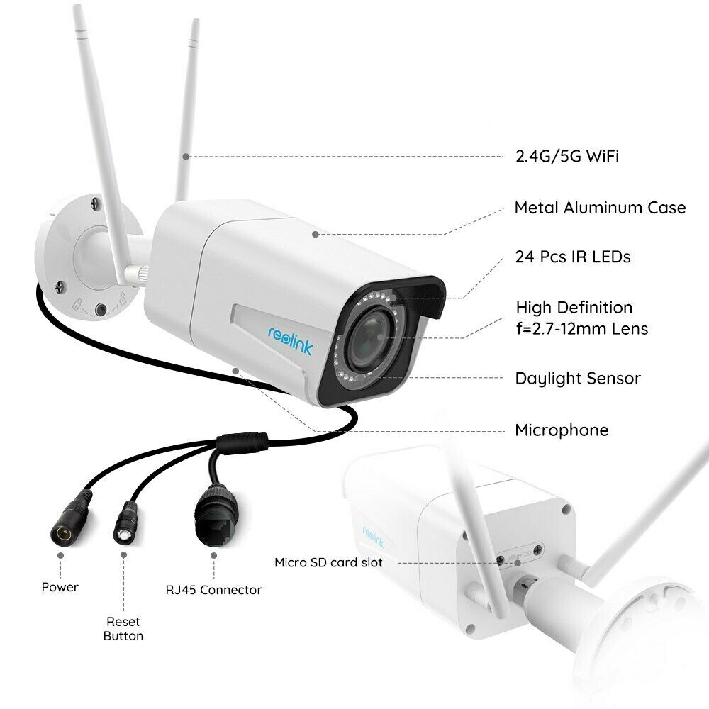 RLC 511 - 5MP 4X zoom security POE bullet camera