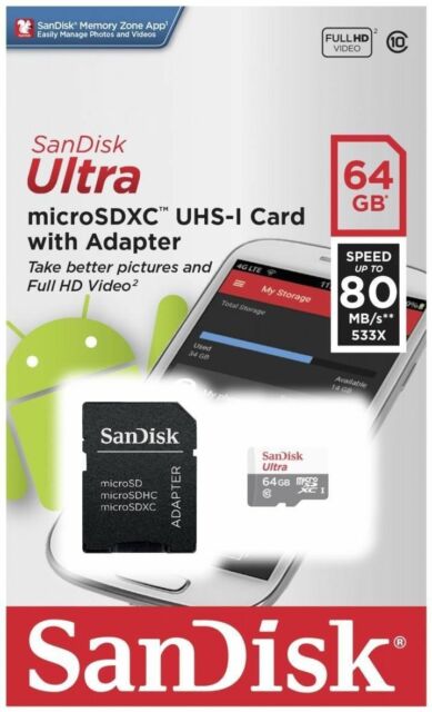 SanDisk Ultra 64GB Micro SDXC Memory Card