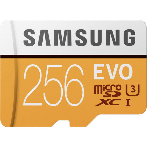 Samsung 256GB EVO UHS-I microSDXC Memory Card with SD Adapter